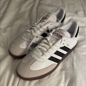 Adidas Samba White and Black Shoes